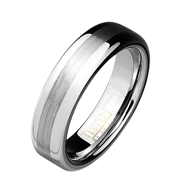 TISTEN BRUSHED METAL 6MM MEN'S RING