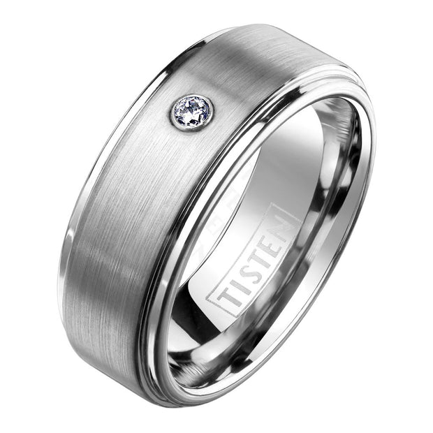 TISTEN BIZEL SET 8MM MEN'S RING