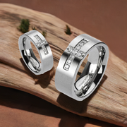 A MEN - DUAL MIRROR POLISHED MENS RING